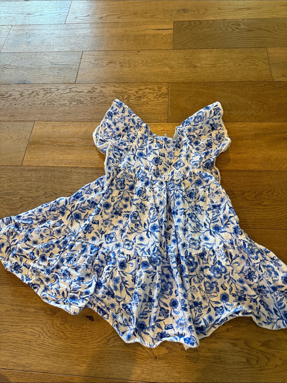 Next Blue and White Floral Dress - 3T